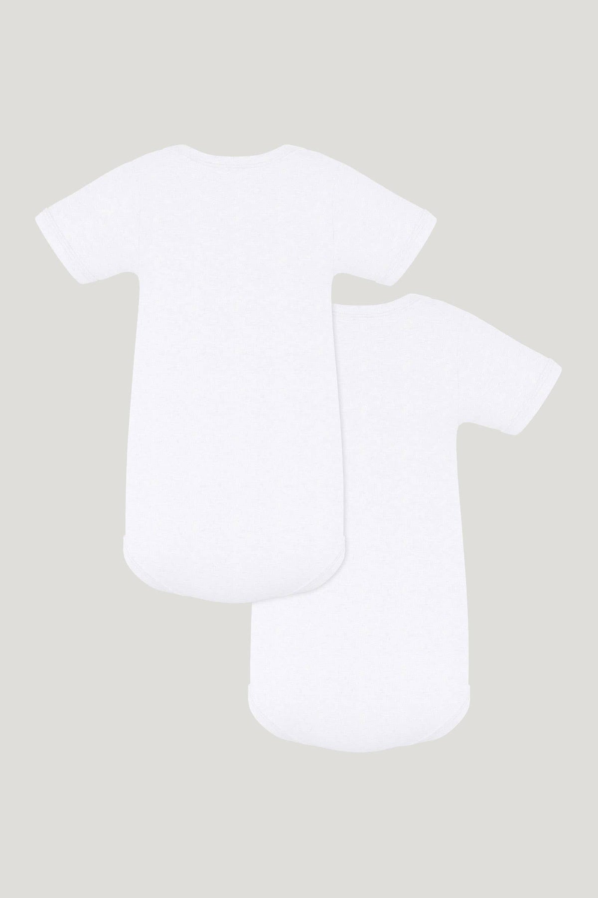 Littlellamas - 2-Pack Lior Long Sleeve Bodysuits in White for Baby Unisex