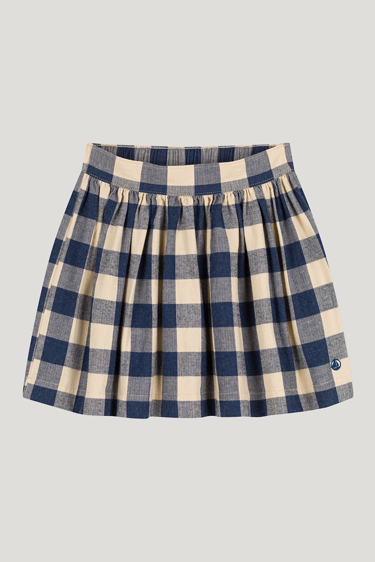 Littlellamas - Girls Blue & Off-White Loterie Skirt