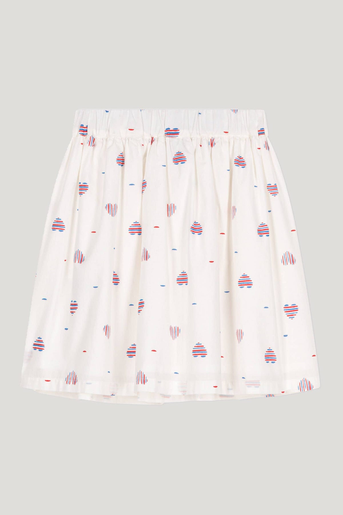 Littlellamas - Girls' Off White Heart Print Blea Skirt