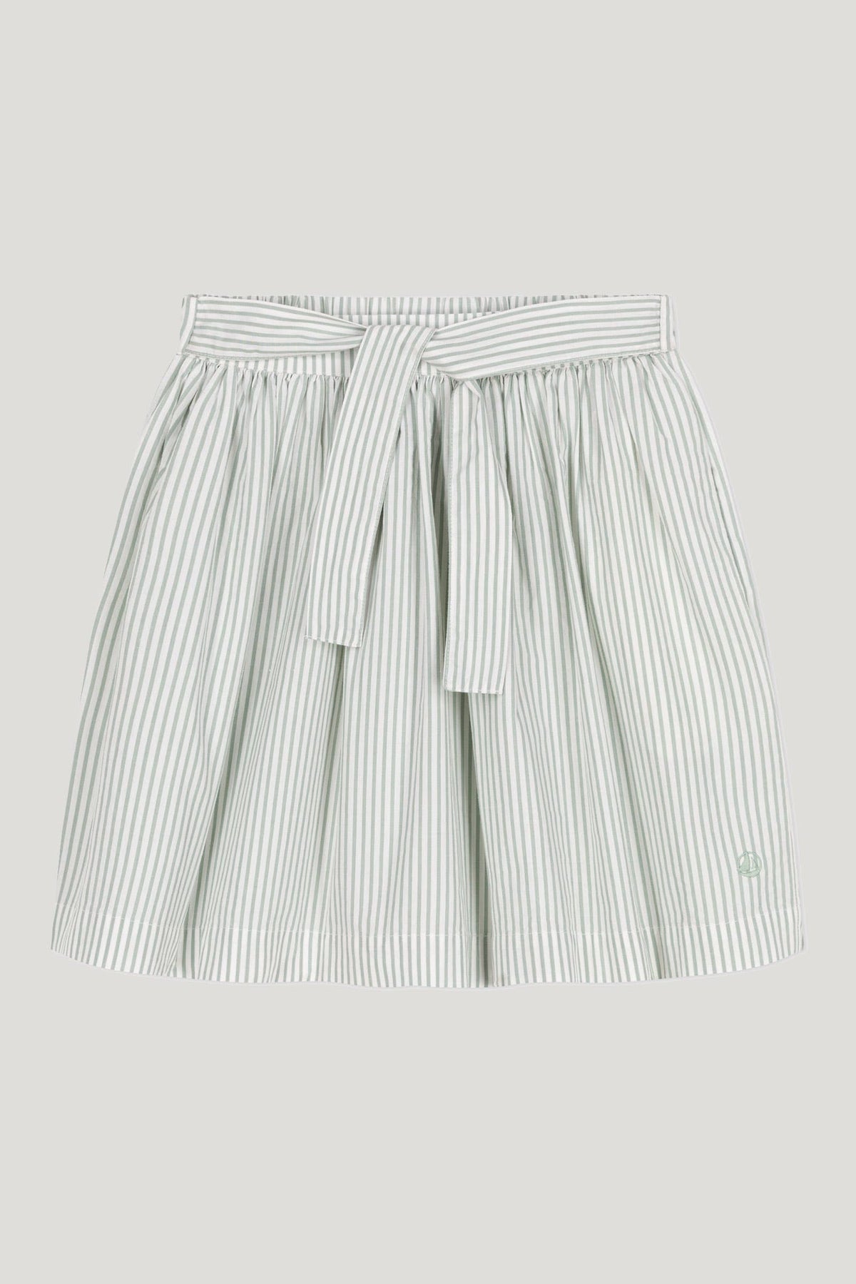 Littlellamas - Girl's Green & White Boncap Skirt