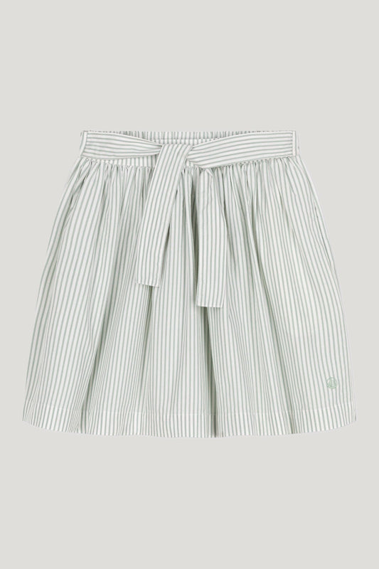 Littlellamas - Girl's Green & White Boncap Skirt
