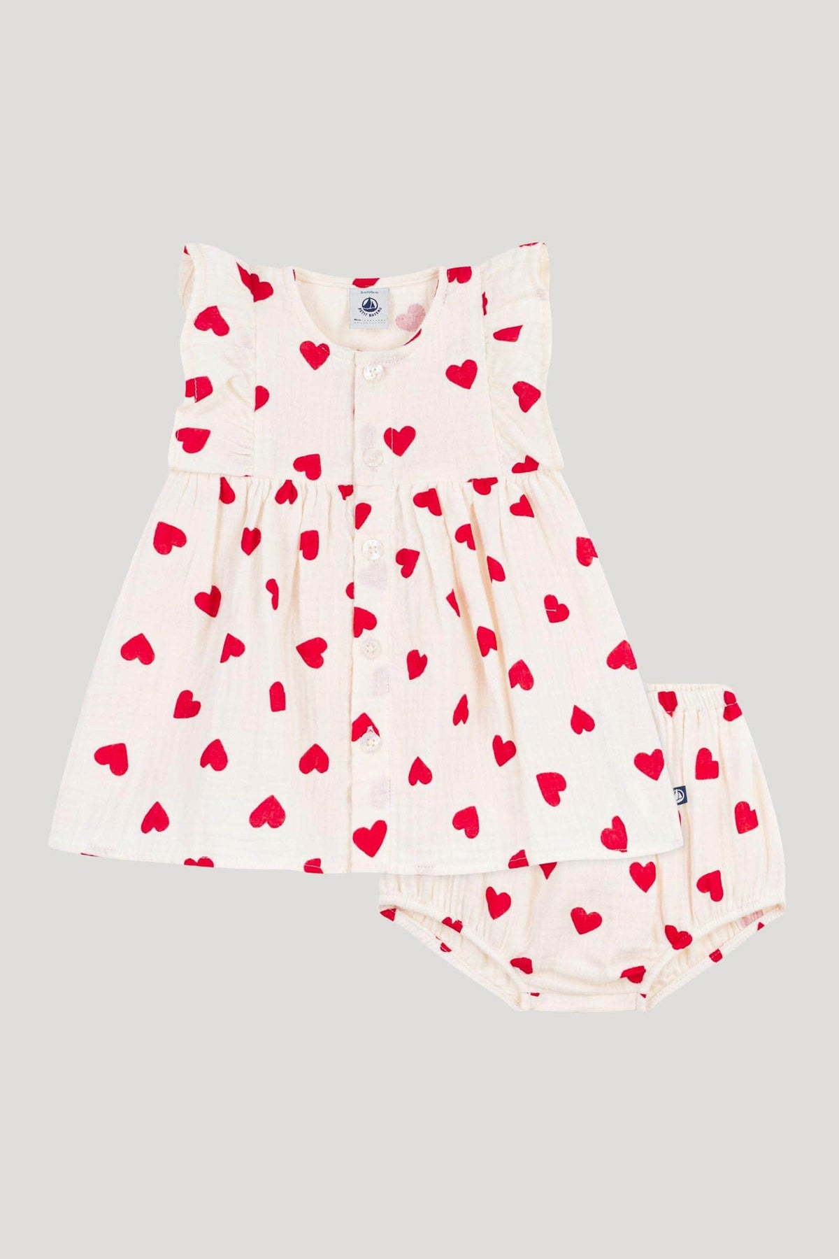 Littlellamas - Baby Girl's Red Floral Sleeveless Dress