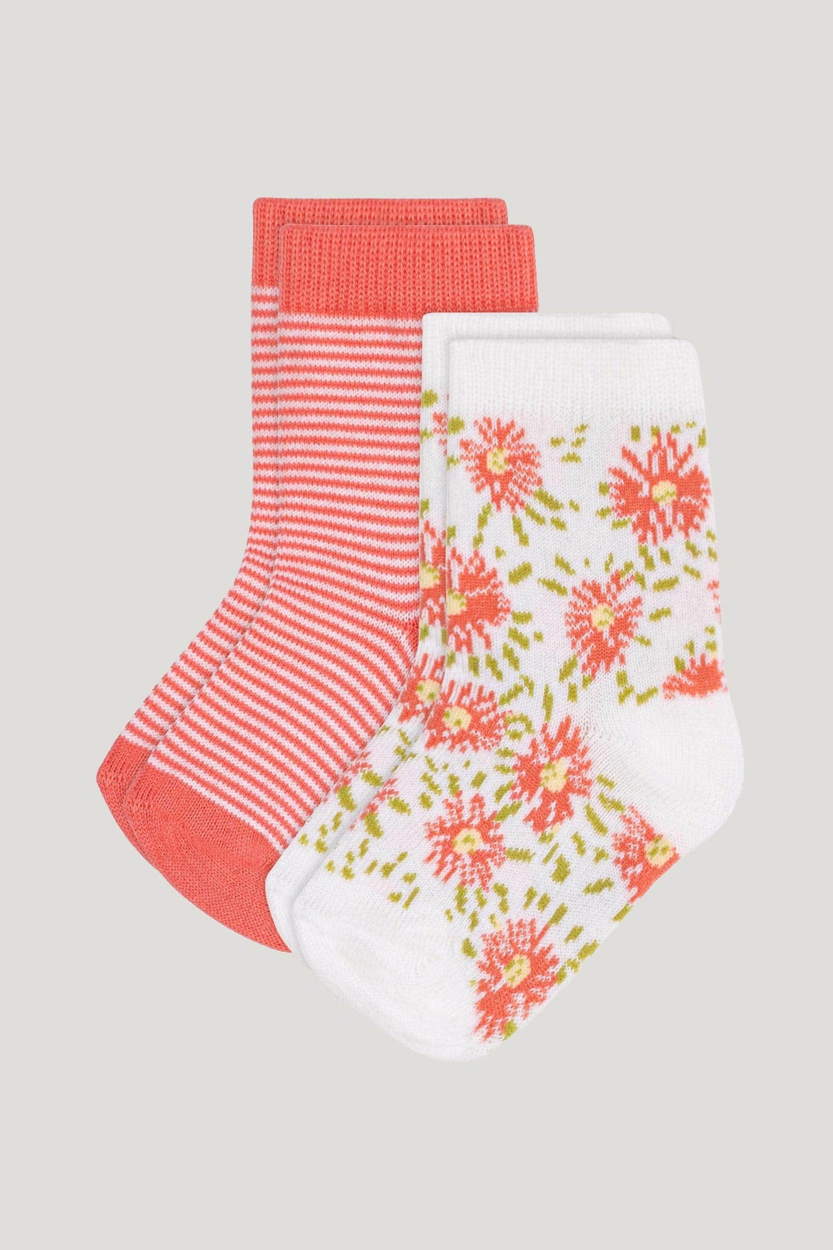 Littlellamas - Baby Unisex Fleur Socks, 2-Pack, Multicolor