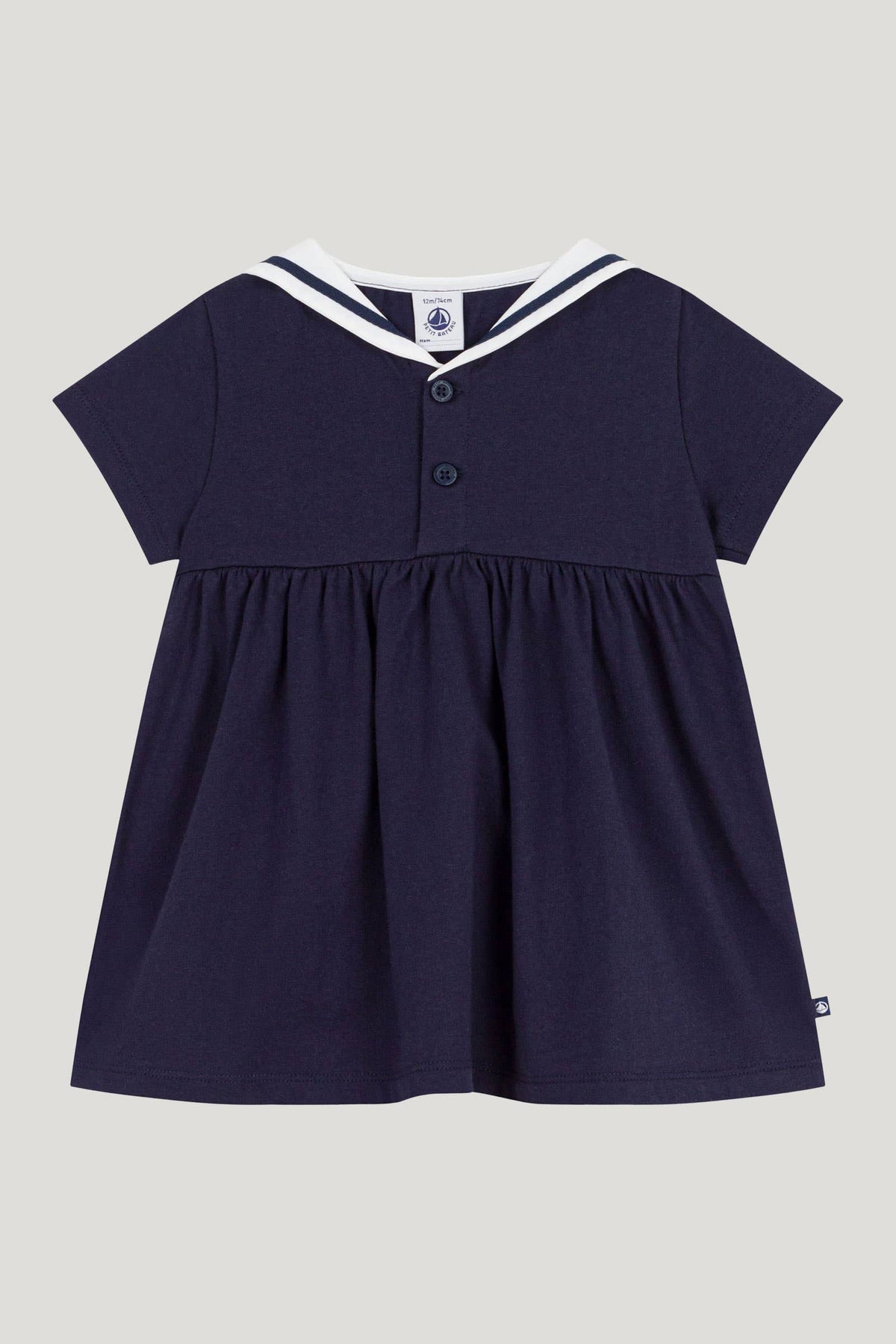 Littlellamas - Baby Girl's Navy Mistral Short Sleeve Dress