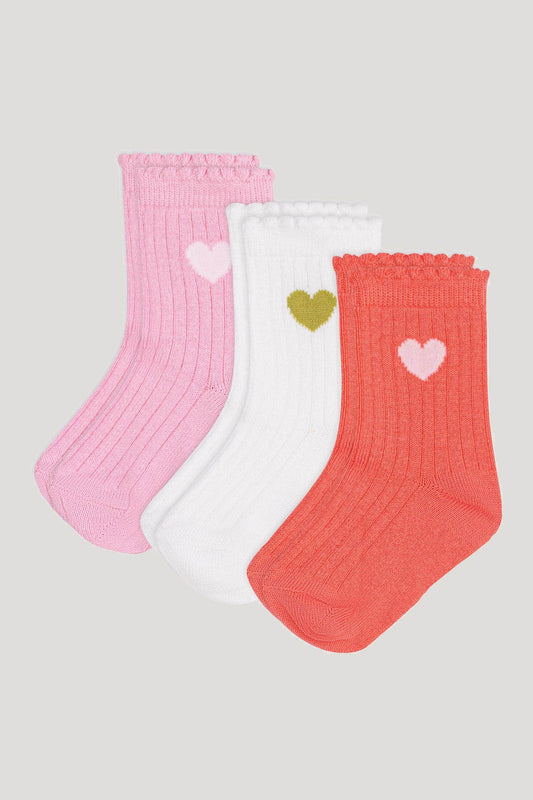Littlellamas - Baby Girl's 3-Pack Hearty Socks in Multicolor