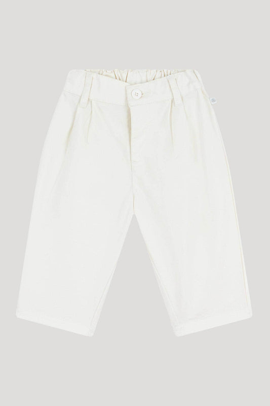 Littlellamas - White Marin Trousers for Baby Boys
