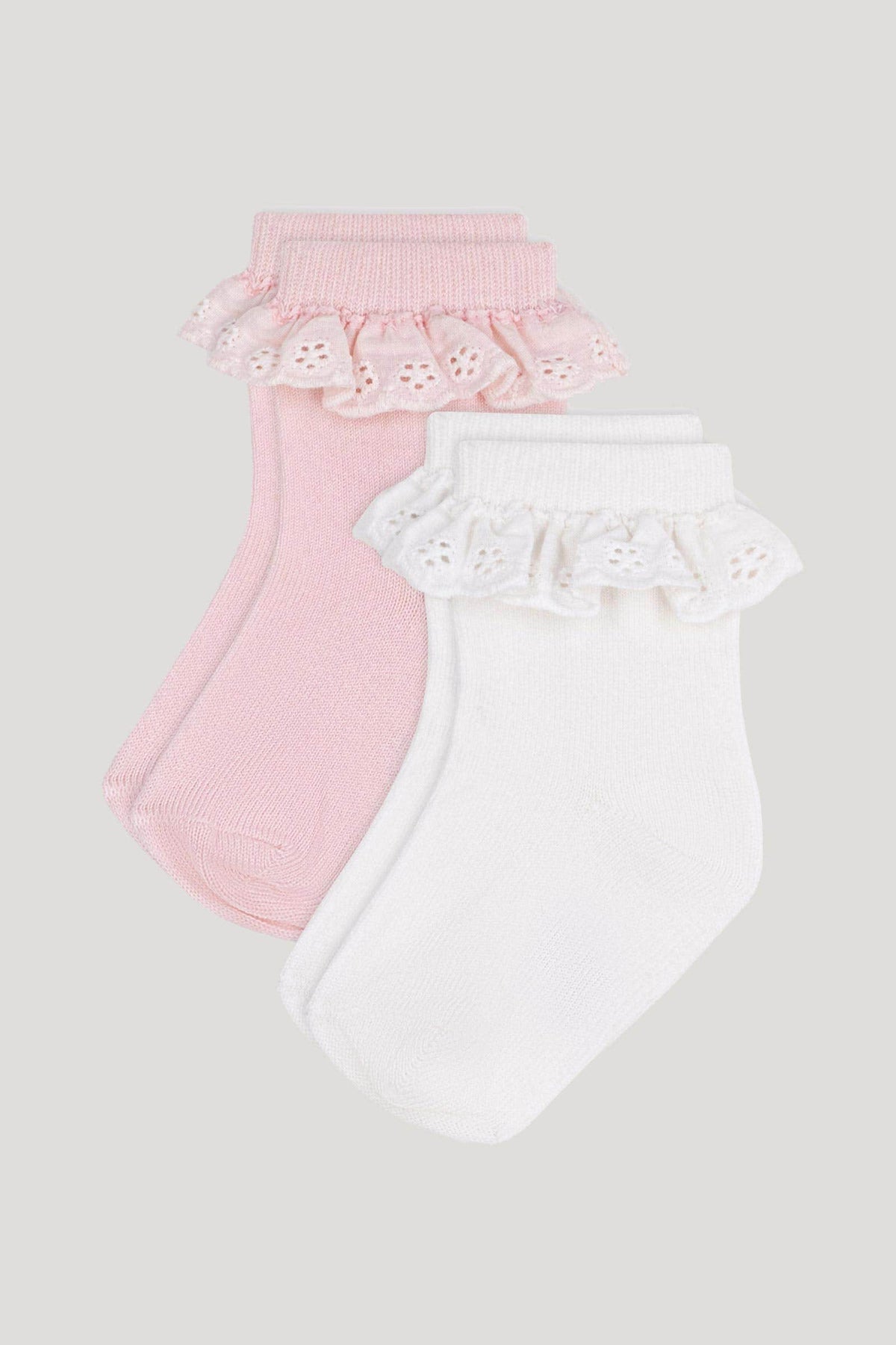 Littlellamas - Baby Unisex 2-Pack Ruffled Socks in Multicolor