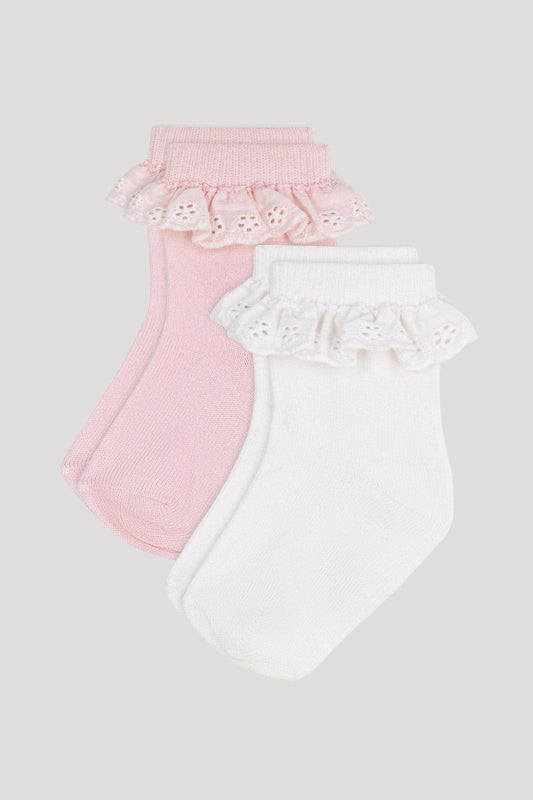 Littlellamas - Baby Unisex 2-Pack Ruffled Socks in Multicolor